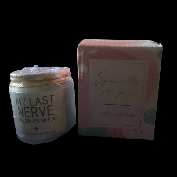 Last Nerve Novelty Candle in glass jar-NIB - Picture 2 of 5